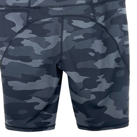 Sweaty BETTY POWER HIGH WAIST POCKET BIKER SHORTS BLACK TONAL CAMO SIZE 4-6 NWT - Picture 9 of 15